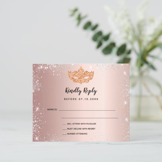 予算の誕生日バラ金ゴールドシルバーマスカレードRSVP (スタンド正面)