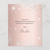 予算の誕生日バラ金ゴールドシルバー感謝していグリッターユー (裏面)