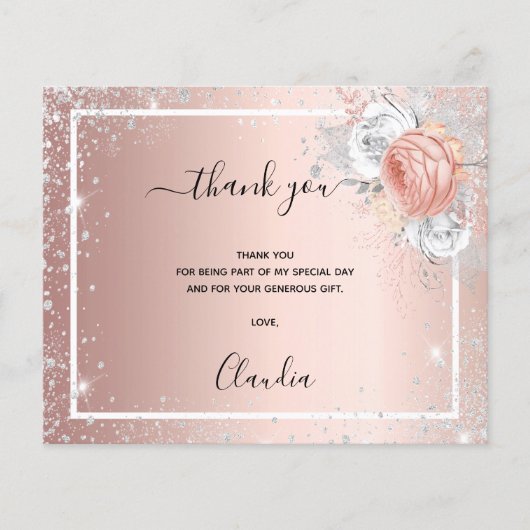 予算の誕生日バラ金ゴールドシルバ感謝していー写真 (正面)