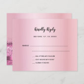 予算の誕生日バラ金ゴールドパープルボウRSVP (正面/裏面)