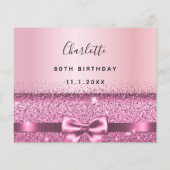 予算の誕生日バラ金ゴールドパープルボウRSVP (裏面)