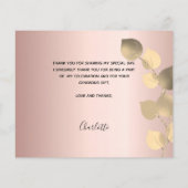 予算の誕生日バラeucalyptus写真感謝していあなた (裏面)