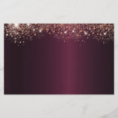 予算の誕生日バーガンディバラ金ゴールドの日付を保存 (裏面)