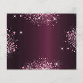 予算の誕生日バーガンディーピンクフローラの日付を保存 (裏面)