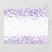 予算の誕生日パーティバイオレットグリッターの日付を保存 (裏面)