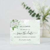 予算の誕生日パーティーフローラの緑の日付を保存 (スタンド正面)