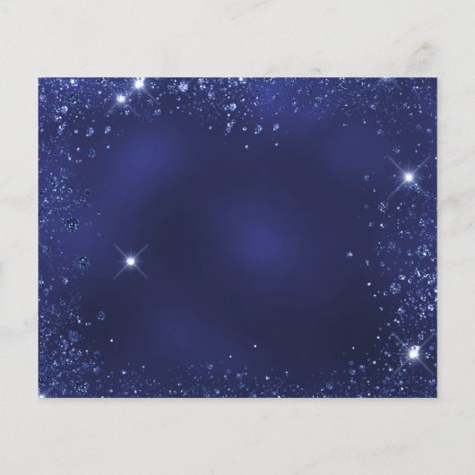 予算の誕生日パーティーブルーグリッターダストデ救ィート日 (裏面)