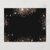 予算の誕生日ブラックバラ金ゴールドの日付を保存 (裏面)