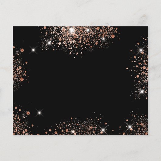 予算の誕生日ブラックバラ金ゴールドの日付を保存 (裏面)