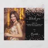 予算の誕生日ブラックバラ金ゴールド感謝してい写真あなた (正面)