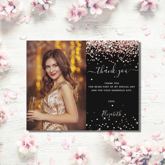 予算の誕生日ブラックバラ金ゴールド感謝してい写真あなた