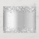 予算の誕生日ホワイトシルバーグリッターの日付を保存 (裏面)