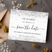 予算の誕生日ホワイトシルバーグリッターの日付を保存