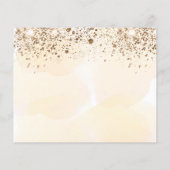 予算の誕生日金ゴールドeucalyptus秋日付を保存 (裏面)