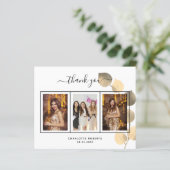 予算の誕生日eucalyptus写真サンキューカード (スタンド正面)