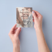 予算の透明なフォト結婚式招待状チラシ チラシ (手)