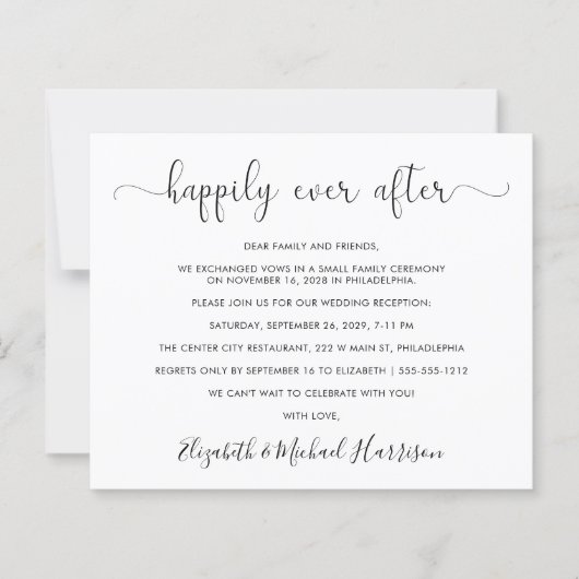 予算の駆け落ちウェディングレセプションフォト (正面)