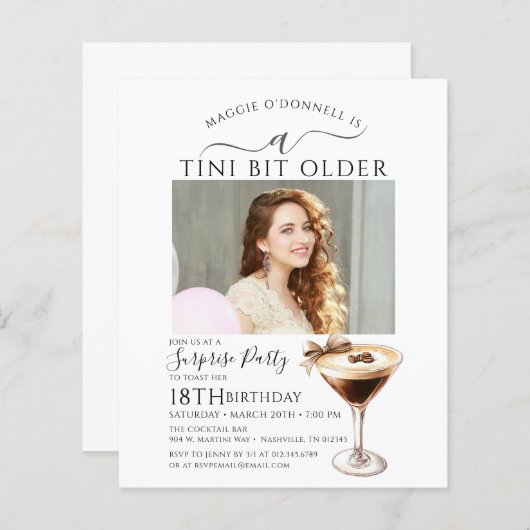 予算の驚きのパーティーTiniビット古いMartini 18th (正面/裏面)