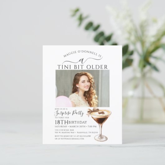 予算の驚きのパーティーTiniビット古いMartini 18th (スタンド正面)