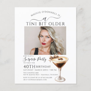予算の驚きのパーティーTiniビット古いMartini 40th