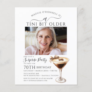 予算の驚きのパーティーTiniビット古いMartini 70th