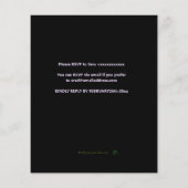 予算の驚きの誕生日の招待状の青と黒 チラシ (裏面)