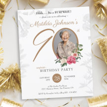 予算の驚き90th誕生日パーティーの招待状