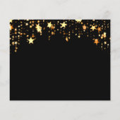 予算の黒い金ゴールド写真の誕生日Save the Date (裏面)