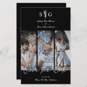 予算の3結婚枚の写真の校合婚約 (正面/裏面)