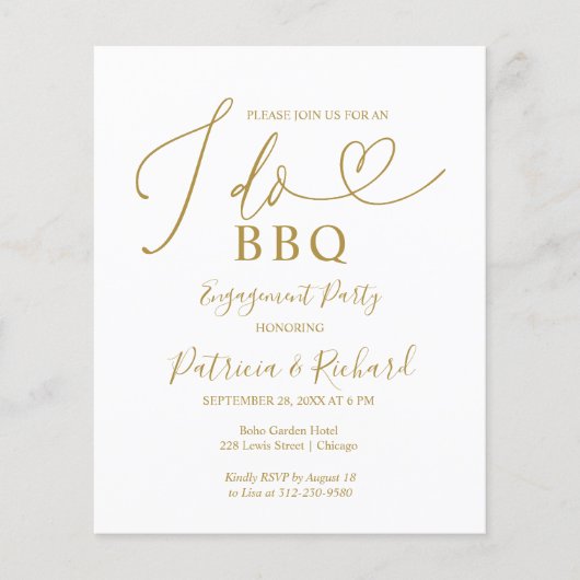 予算のI DO BBQ 恋人たちの記念日パーティーのお知らせ (正面)