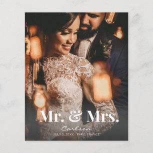 予算のmrとMrs Verticalの結婚発表 チラシ