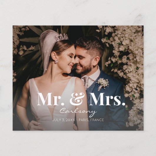 予算のmrフォト夫人の結婚発表 チラシ (正面)