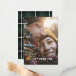 予算のplaidバックラー1写真クリスマスホリデーカード ノートカード