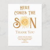 予算はこ来この息子の赤ちゃんシャワーありがとう (正面)