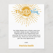 予算はこ来この息子の赤ちゃんシャワーありがとう (正面)