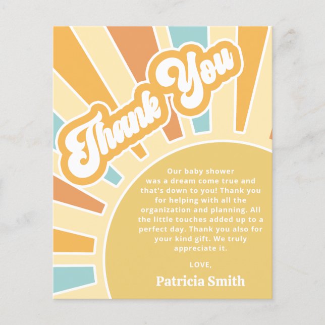 予算はこ来この息子の赤ちゃんシャワーありがとう (正面)