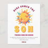 予算はこ来この息子の赤ちゃんシャワーありがとう (正面)