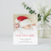 予算はそうではない夜静かベビーフォトカード (スタンド正面)