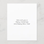 予算はそうではない夜静かベビーフォトカード (裏面)