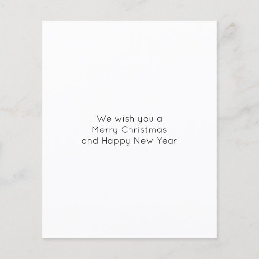 予算はそうではない夜静かベビーフォトカード (裏面)