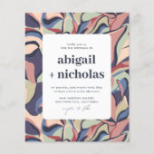 予算はっきりしたカラフル抽象芸術フローラ結婚レトロ (正面)