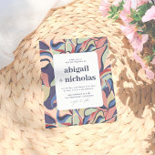 予算はっきりしたカラフル抽象芸術フローラ結婚レトロ