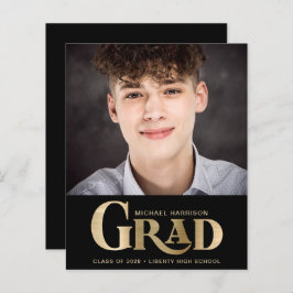 予算はっきりした金ゴールドタイプフォトブラック卒業