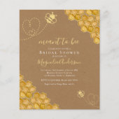 予算はブライダルシャワーへの招待を意図 (正面)