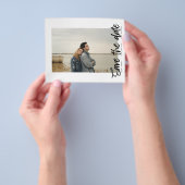 予算は写真の日付シンプルを保存縁どする チラシ (手)