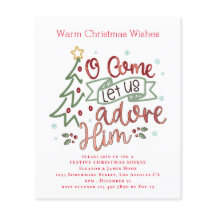 予算は彼を崇拝しようクリスマスパーティー招待状