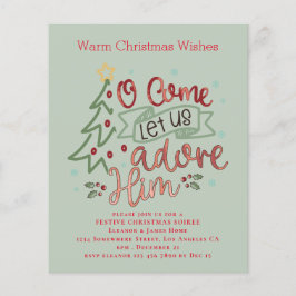 予算は彼を崇拝しようクリスマスパーティー招待状