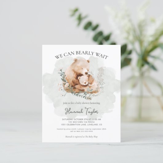 予算は我々が待つことができるTeddyクマ赤ちゃんシャワー (スタンド正面)