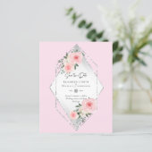 予算は日付を保存する – ピンクの白いバラ (スタンド正面)