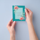 予算は日付を保存 – ホワイトローズフローラ チラシ (手)